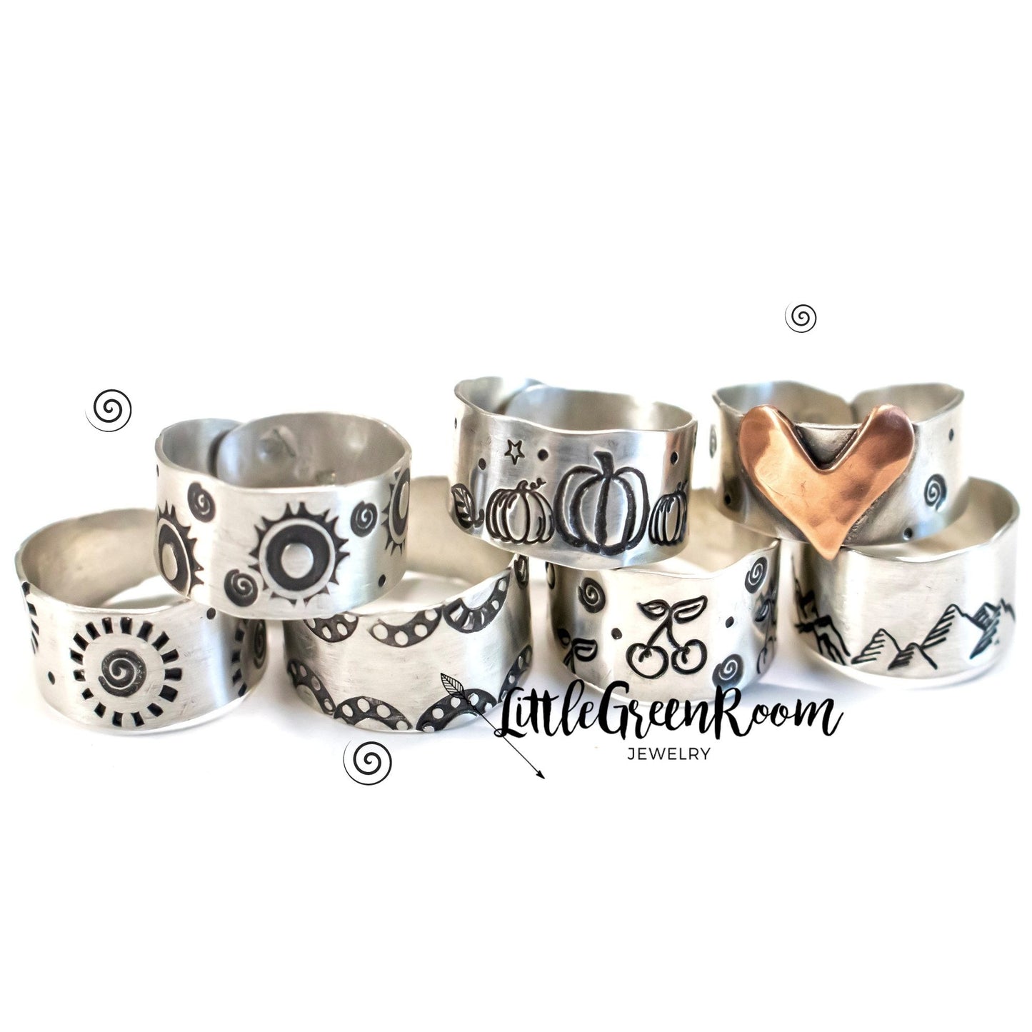 Sterling Silver Adjustable Band Ring-Womens-LittleGreenRoomJewelry-LittleGreenRoomJewelry
