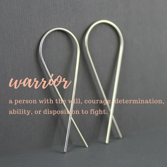 Breast Cancer Ribbon Earrings-Cancer Awareness Ribbon Earrings-Womens-LittleGreenRoomJewelry-LittleGreenRoomJewelry