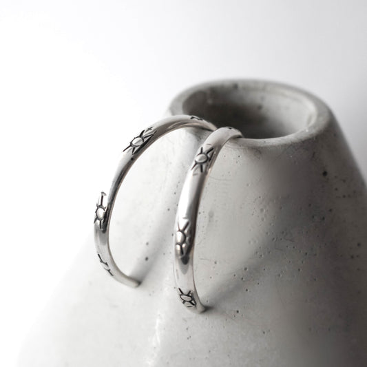 Sterling Silver Sun Hoops-Womens-LittleGreenRoomJewelry-LittleGreenRoomJewelry