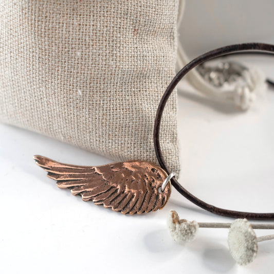 Copper Angel Wing Necklace-Womens-LittleGreenRoomJewelry-LittleGreenRoomJewelry
