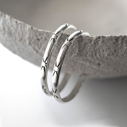 Modern Sterling Silver Sarah Hoop Earring-Womens-LittleGreenRoomJewelry-LittleGreenRoomJewelry