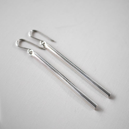 Sleek Modern Bar Drop Earrings-Womens-LittleGreenRoomJewelry-LittleGreenRoomJewelry