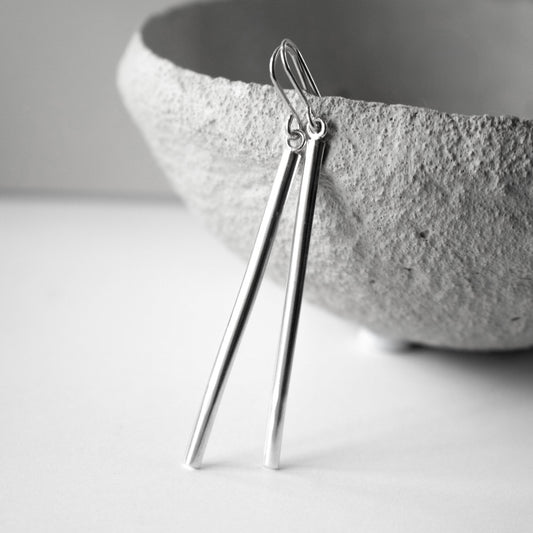 Sleek Modern Bar Drop Earrings-Womens-LittleGreenRoomJewelry-LittleGreenRoomJewelry