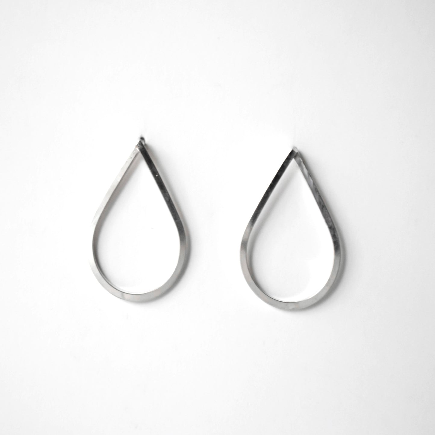 Sterling Teardrop Hoop Earrings-Womens-LittleGreenRoomJewelry-LittleGreenRoomJewelry