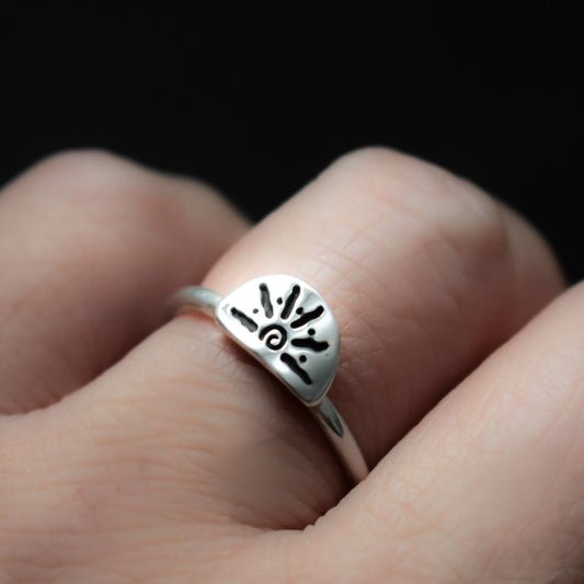 Sterling Sunrise Stacking Ring-Womens-LittleGreenRoomJewelry-LittleGreenRoomJewelry