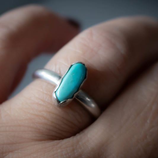 South Hill Oval Blue Turquoise Ring-Womens-LittleGreenRoomJewelry-LittleGreenRoomJewelry