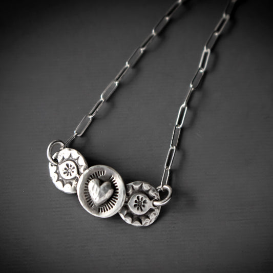 Spirited Heart Sterling Silver Necklace-Womens-LittleGreenRoomJewelry-LittleGreenRoomJewelry
