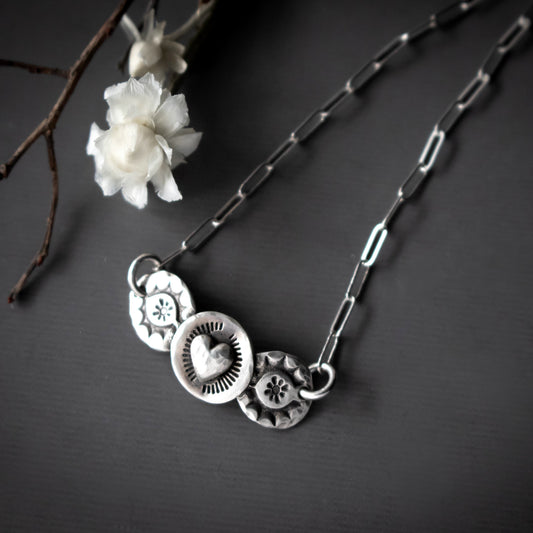 Spirited Heart Sterling Silver Necklace-Womens-LittleGreenRoomJewelry-LittleGreenRoomJewelry