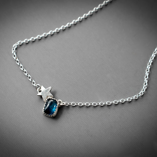 Blue Kyanite Star Necklace-Womens-LittleGreenRoomJewelry-LittleGreenRoomJewelry