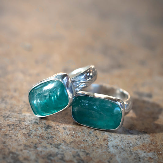 Blue Paraiba Kyanite Statement Ring-Womens-LittleGreenRoomJewelry-LittleGreenRoomJewelry