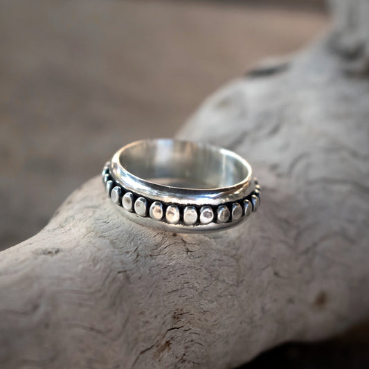 Sterling Sea Urchin Ring Size 7-Womens-LittleGreenRoomJewelry-LittleGreenRoomJewelry