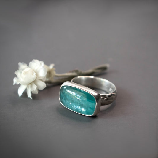 Blue Paraiba Kyanite Statement Ring-Womens-LittleGreenRoomJewelry-LittleGreenRoomJewelry