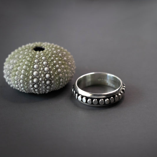 Sterling Sea Urchin Ring Size 7-Womens-LittleGreenRoomJewelry-LittleGreenRoomJewelry