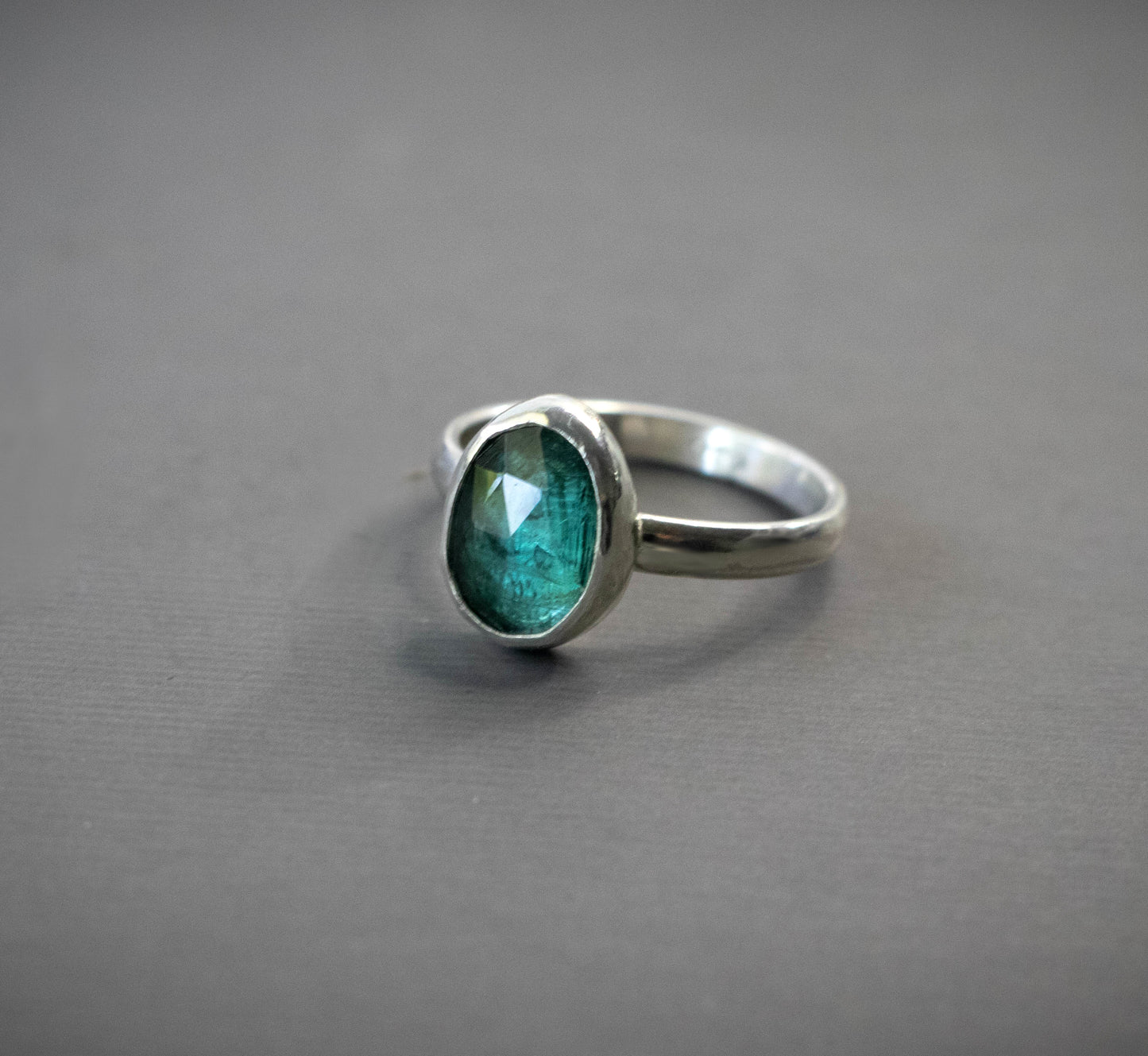 Sea Green Faceted Kyanite Ring Size 6.5-Womens-LittleGreenRoomJewelry-LittleGreenRoomJewelry