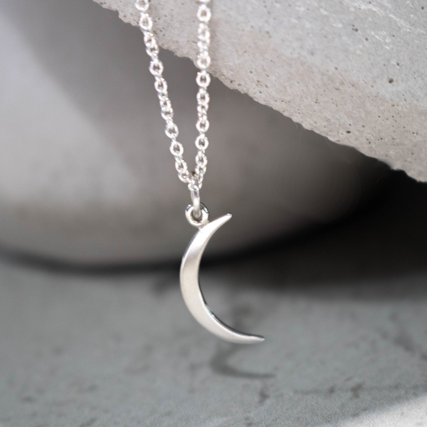 Moon Child Silver Moon Necklace-Womens-LittleGreenRoomJewelry-LittleGreenRoomJewelry