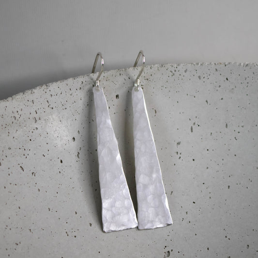 Slender Sleek Modern Triangle Earrings-Womens-LittleGreenRoomJewelry-LittleGreenRoomJewelry