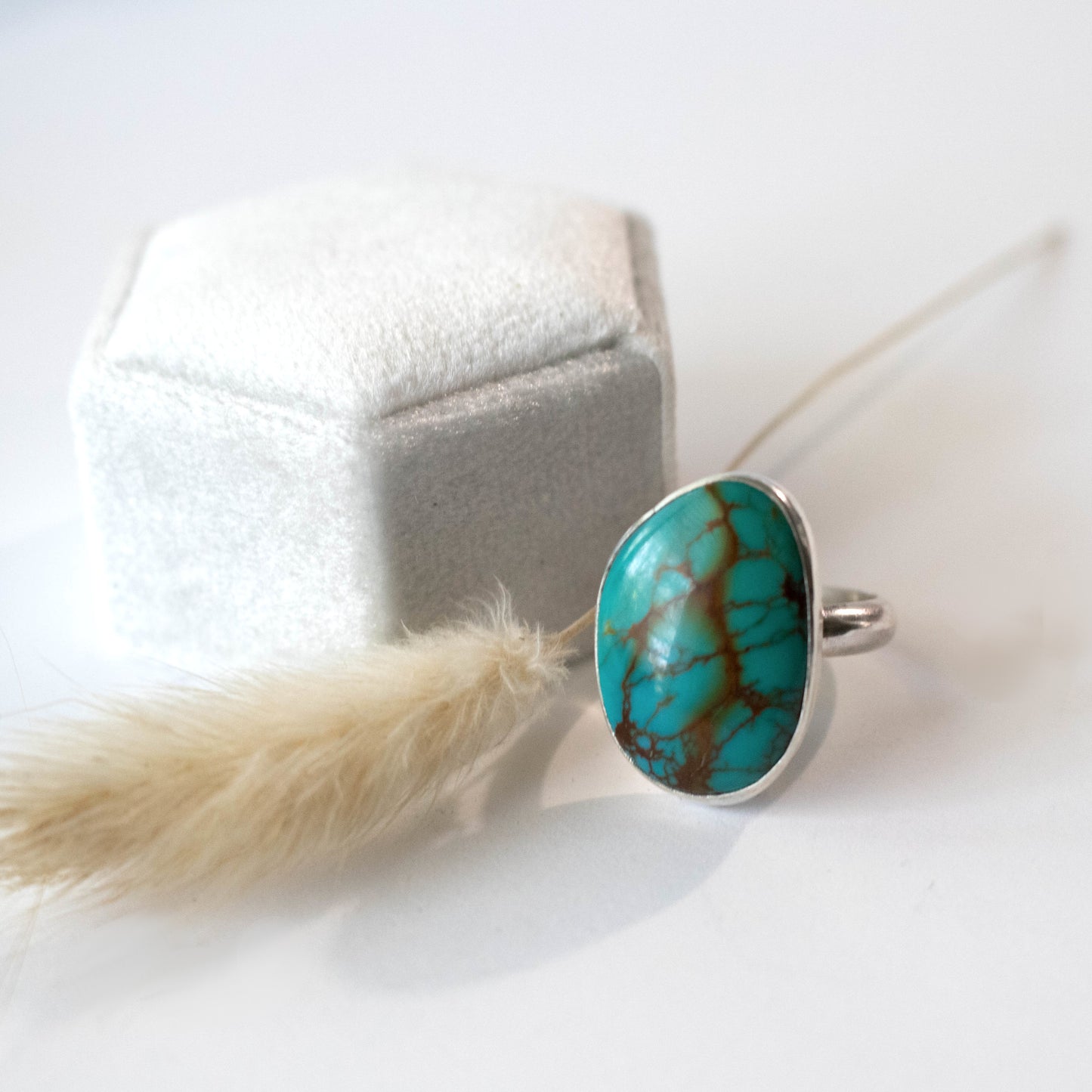 Turquoise Statement Ring-Womens-LittleGreenRoomJewelry-LittleGreenRoomJewelry