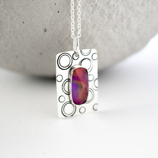 Aurora Opal Retro Necklace-Womens-LittleGreenRoomJewelry-LittleGreenRoomJewelry