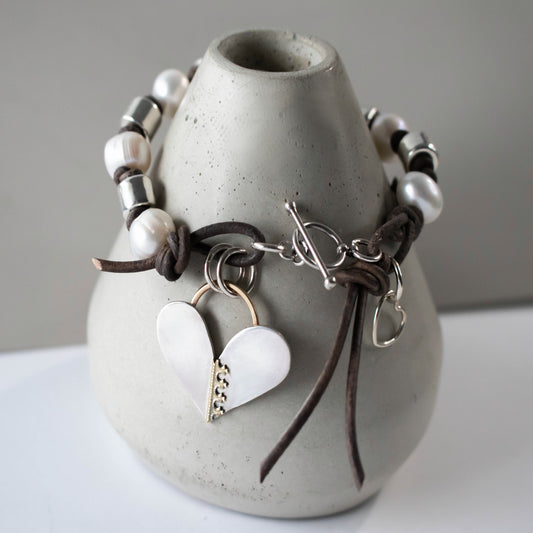 Sweetheart Freshwater Pearl Bracelet-Womens-LittleGreenRoomJewelry-LittleGreenRoomJewelry