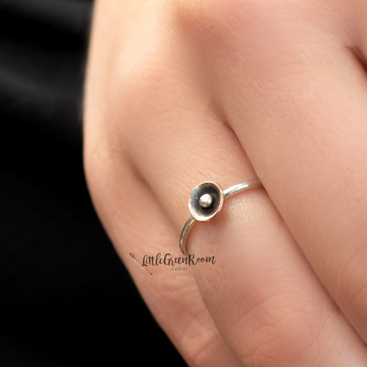 Copper Poppy Stack Ring-Womens-LittleGreenRoomJewelry-LittleGreenRoomJewelry