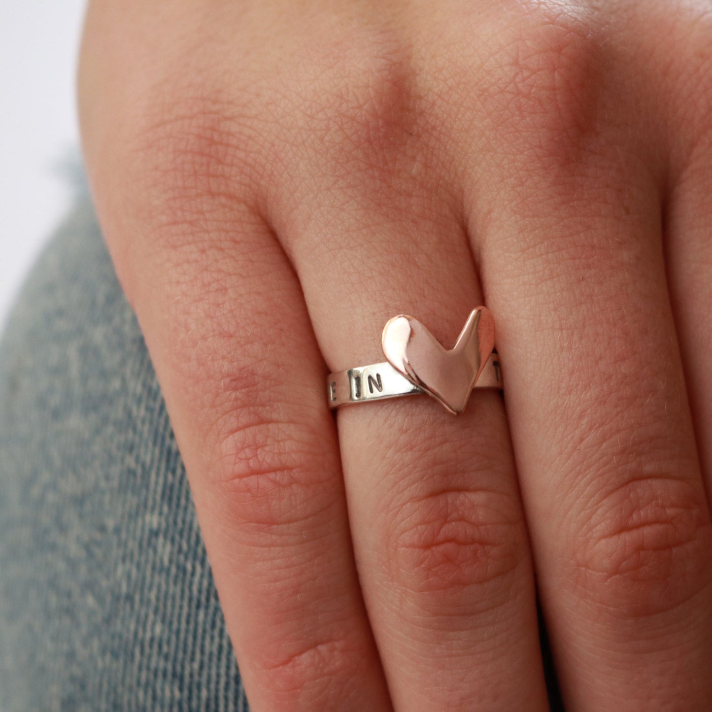 Inspirational Copper Heart Ring-Womens-LittleGreenRoomJewelry-LittleGreenRoomJewelry