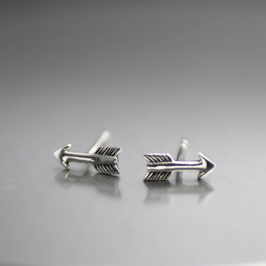 Boho Arrow Earrings- Stud Earrings- Sterling Silver Stud Earrings-Womens-LittleGreenRoomJewelry-LittleGreenRoomJewelry
