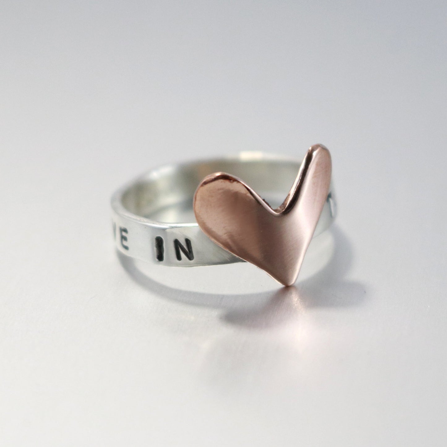 Inspirational Copper Heart Ring-Womens-LittleGreenRoomJewelry-LittleGreenRoomJewelry