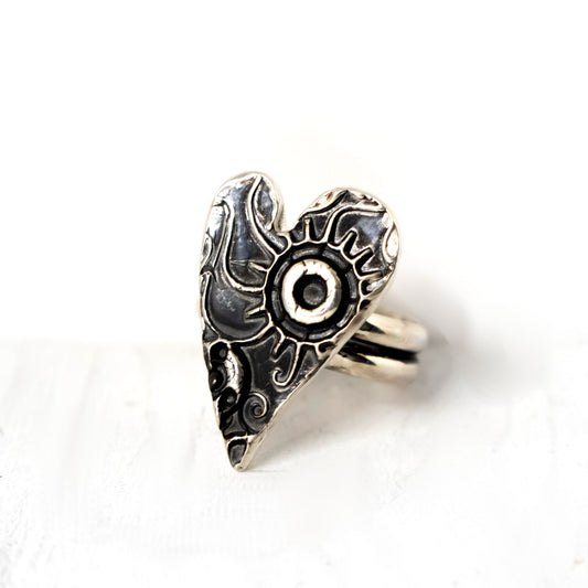Artistic Heart Ring-Womens-LittleGreenRoomJewelry-LittleGreenRoomJewelry