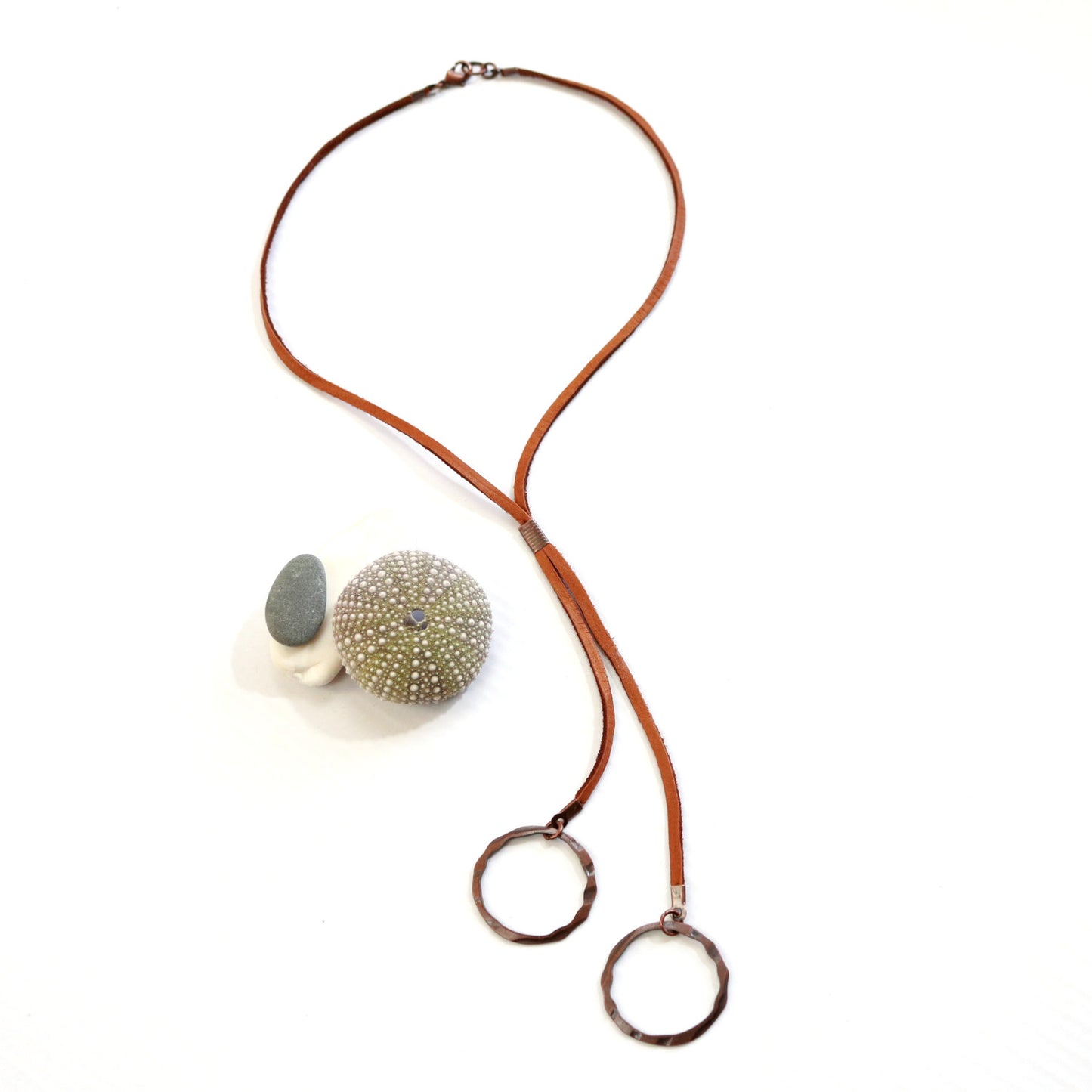 Earthy Brown Leather Bolo Necklace-Womens-LittleGreenRoomJewelry-LittleGreenRoomJewelry