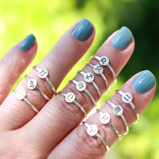 Zodiac Astrology Symbol Rings-Womens-LittleGreenRoomJewelry-LittleGreenRoomJewelry
