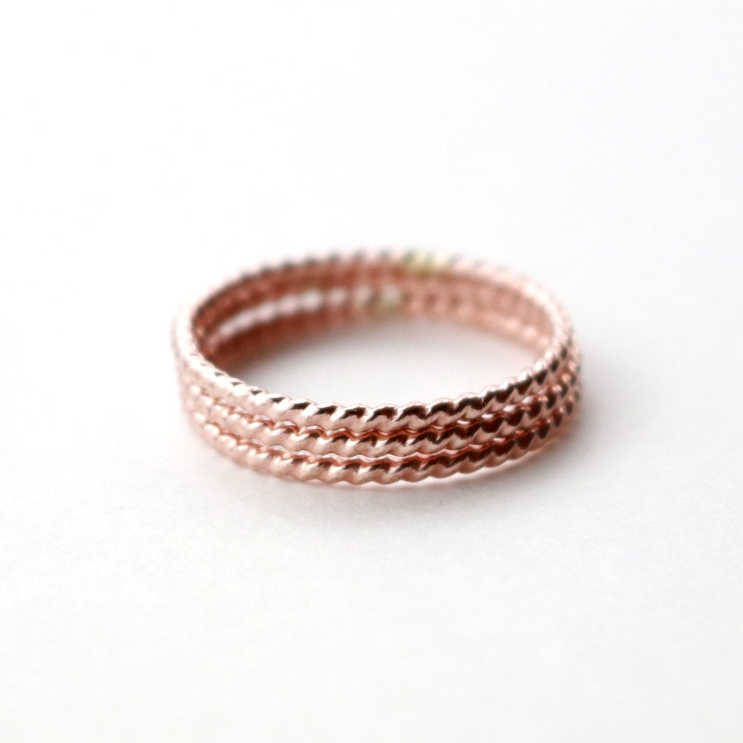 Rose Gold Twist Band Ring- Womens Twisted Vine Ring-Womens-LittleGreenRoomJewelry-LittleGreenRoomJewelry