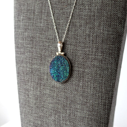 Stardust Druzy Quartz Necklace-Womens-LittleGreenRoomJewelry-LittleGreenRoomJewelry