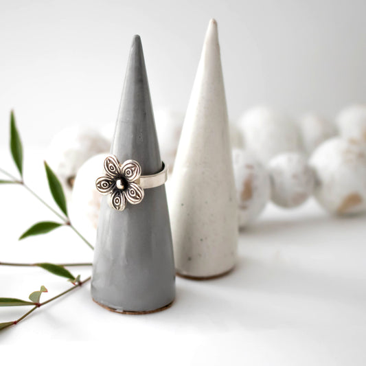 Modern Whimsical Flower Ring-Womens-LittleGreenRoomJewelry-LittleGreenRoomJewelry