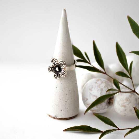 Modern Whimsical Flower Ring-Womens-LittleGreenRoomJewelry-LittleGreenRoomJewelry