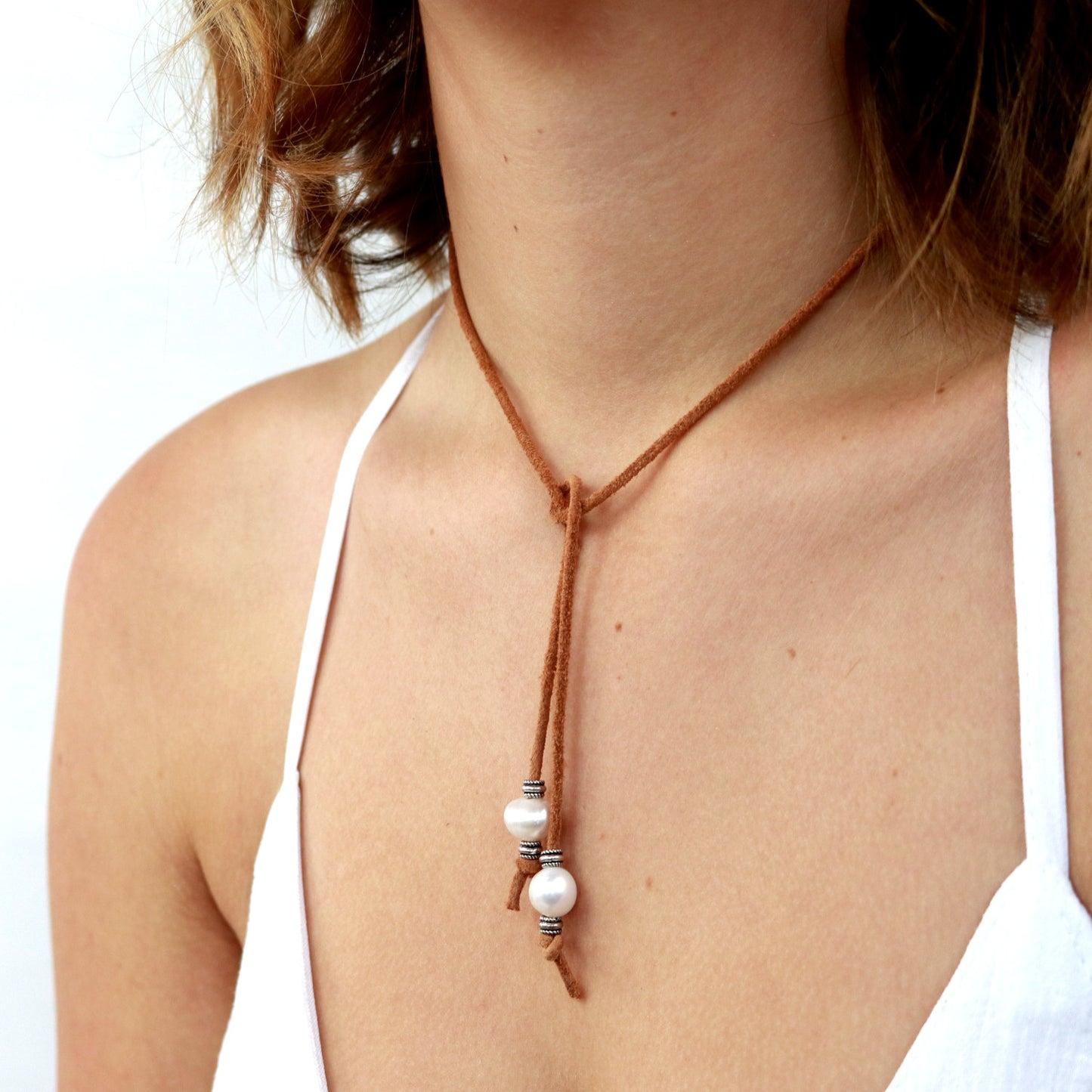 Fresh Water Pearl Lariat Necklace-Womens-LittleGreenRoomJewelry-LittleGreenRoomJewelry