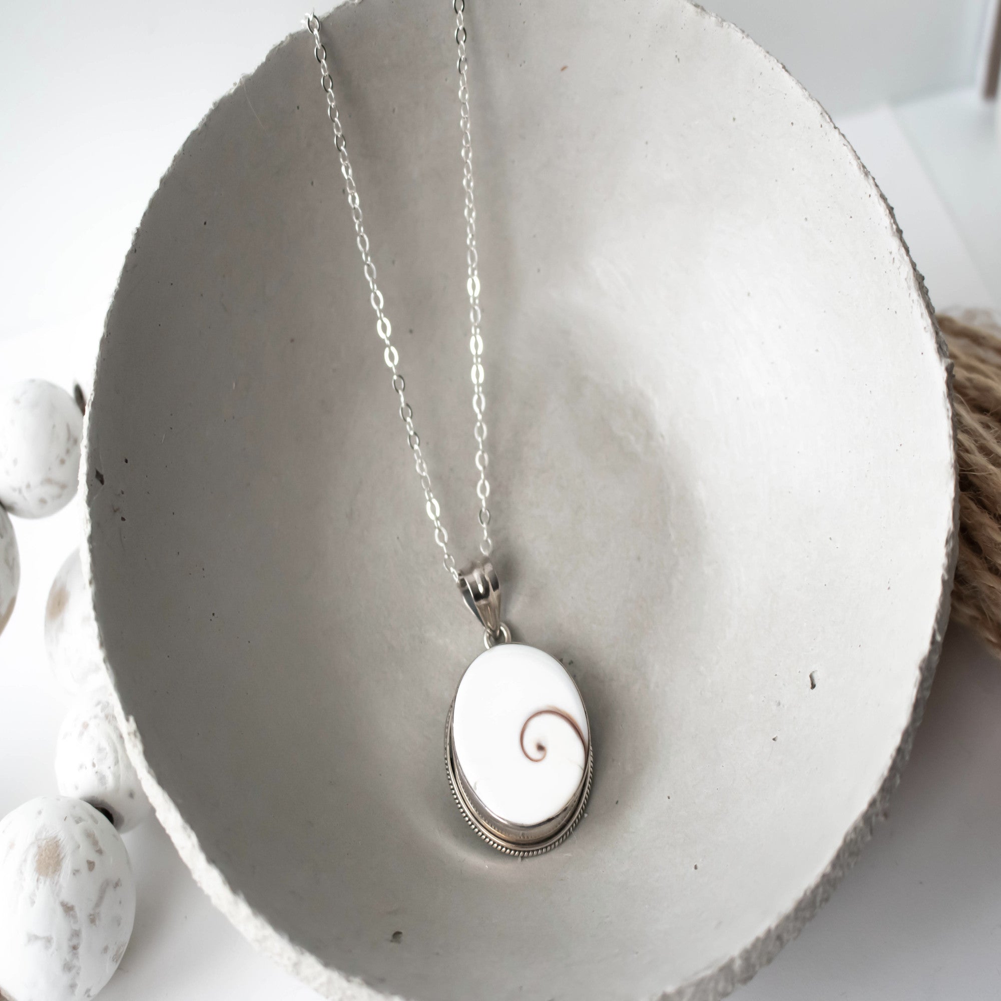 Sterling Silver Shiva Shell Necklace-Womens-LittleGreenRoomJewelry-LittleGreenRoomJewelry