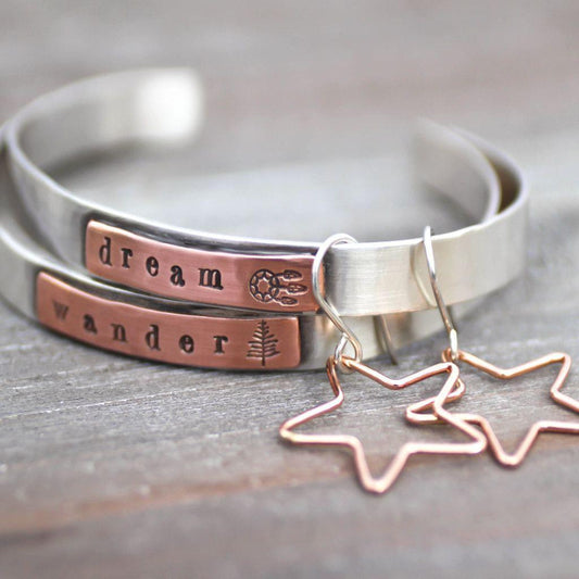 Wander Pine Tree Cuff Bracelet-Womens-LittleGreenRoomJewelry-LittleGreenRoomJewelry