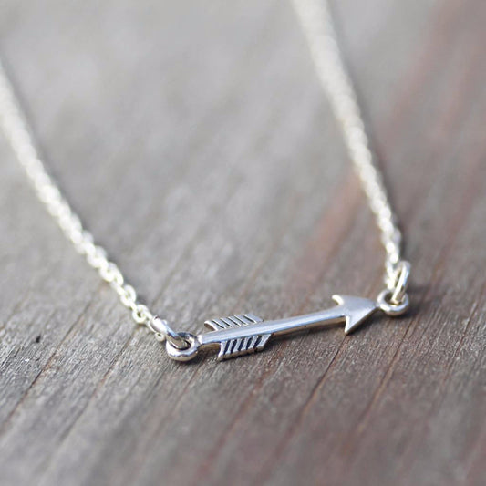 Sterling Silver Arrow Necklace-Womens-LittleGreenRoomJewelry-LittleGreenRoomJewelry