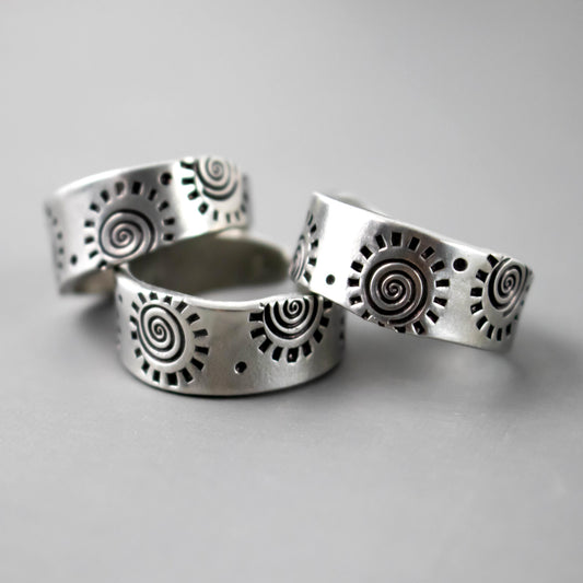 Aritsan Sun Pewter Adjustable Band-Womens-LittleGreenRoomJewelry-LittleGreenRoomJewelry