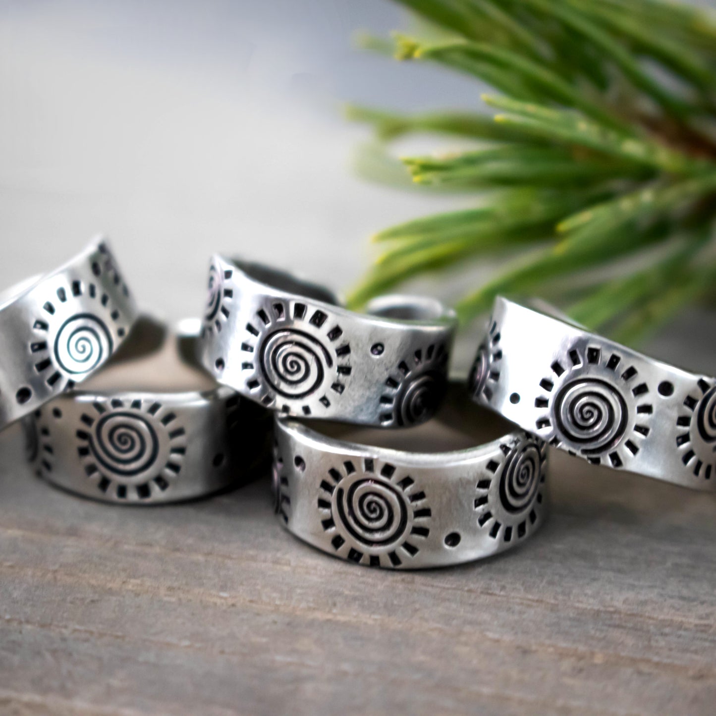 Aritsan Sun Pewter Adjustable Band-Womens-LittleGreenRoomJewelry-LittleGreenRoomJewelry