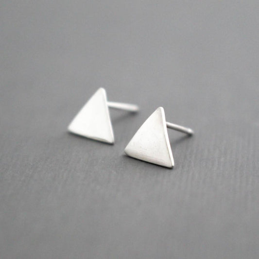 Sterling Triangle Stud Earrings-Womens Stud Earrings-Womens-LittleGreenRoomJewelry-LittleGreenRoomJewelry