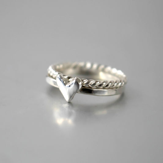 Untamed Heart Stacking Ring Set-Womens-LittleGreenRoomJewelry-LittleGreenRoomJewelry