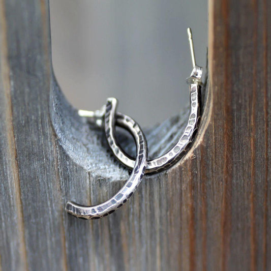 Sterling Silver Organic Vine Hoops-Womens-LittleGreenRoomJewelry-LittleGreenRoomJewelry