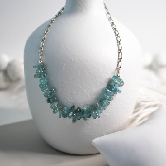 Sterling Silver Apatite Necklace-Womens-LittleGreenRoomJewelry-LittleGreenRoomJewelry