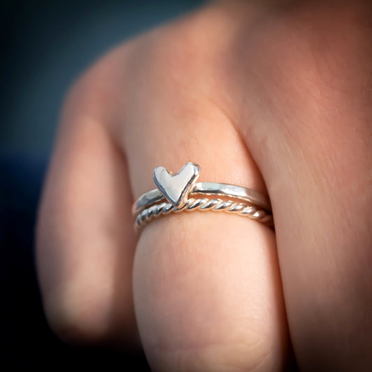 Untamed Heart Stacking Ring Set-Womens-LittleGreenRoomJewelry-LittleGreenRoomJewelry