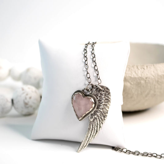 Sweet Angel Wing Necklace-Womens-LittleGreenRoomJewelry-LittleGreenRoomJewelry
