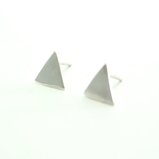 Sterling Triangle Stud Earrings-Womens Stud Earrings-Womens-LittleGreenRoomJewelry-LittleGreenRoomJewelry