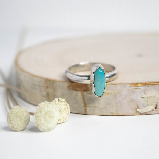 South Hill Oval Blue Turquoise Ring-Womens-LittleGreenRoomJewelry-LittleGreenRoomJewelry