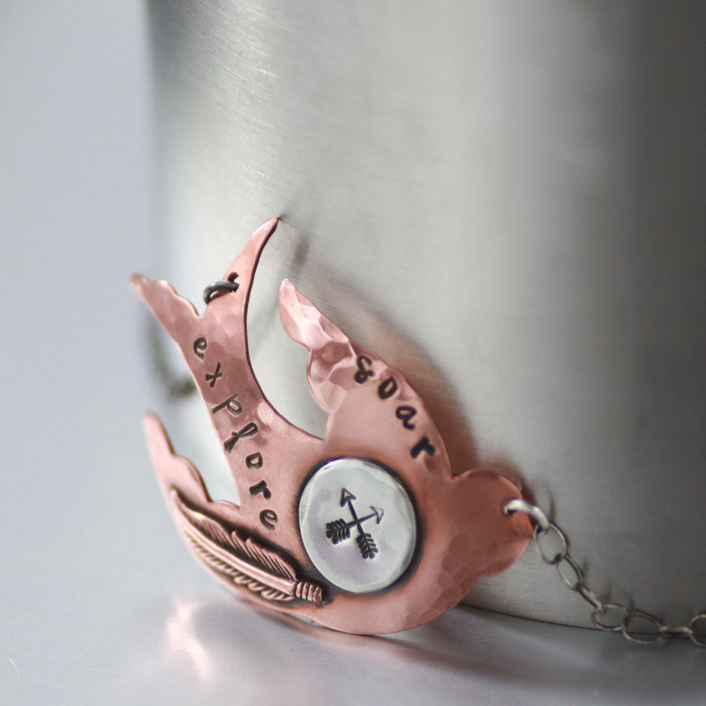 Copper Sparrow Necklace- Journey Necklace-Womens-LittleGreenRoomJewelry-LittleGreenRoomJewelry