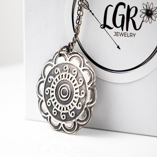 Bohemian Flower Necklace-Womens-LittleGreenRoomJewelry-LittleGreenRoomJewelry